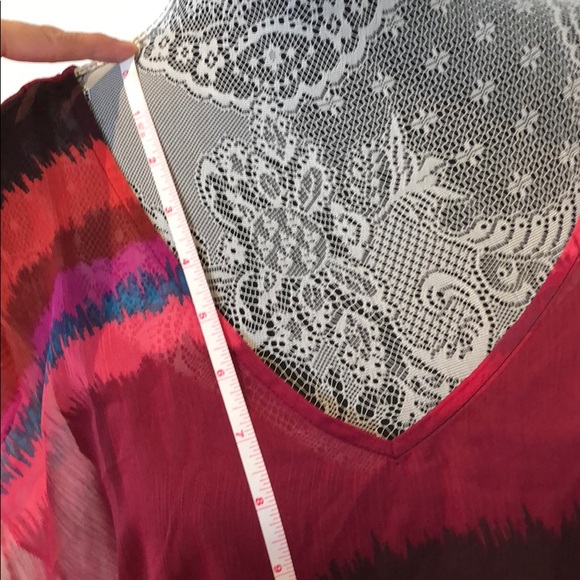 Express Chiffon Dress with Flutter Sleeves - Picture 6 of 7